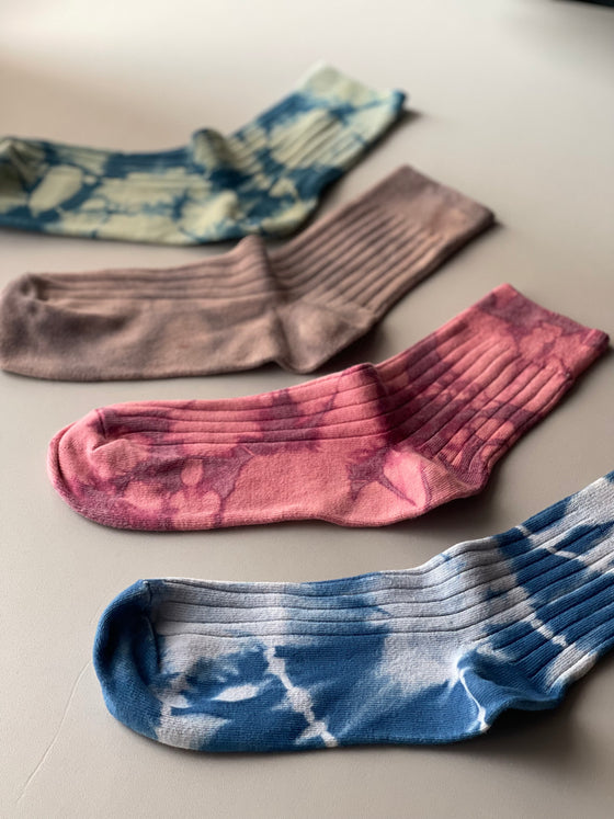 Natural Dyed Tie Dye Socks