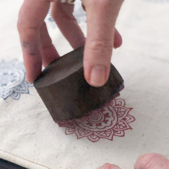Indian Wood Block Printing - Tea Towel (Singapore HeritageFest 2025)