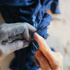 Stitched shibori removal of stitches