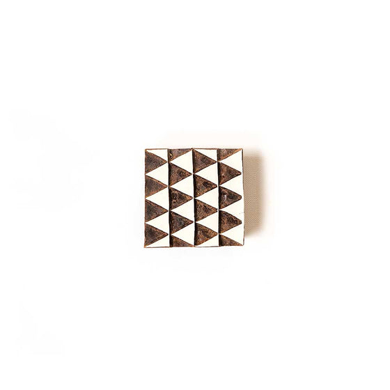triangles motif block printing