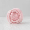 mulesing free merino wool roving powder pink pastel