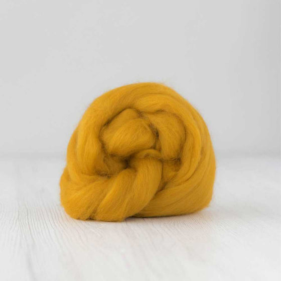 Fine Merino Wool Roving - Saffron