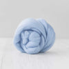 fine merino wool roving 22 microns pastel sky blue