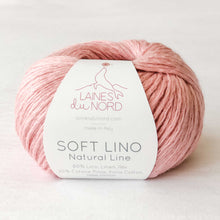  soft linen yarn in blush pink