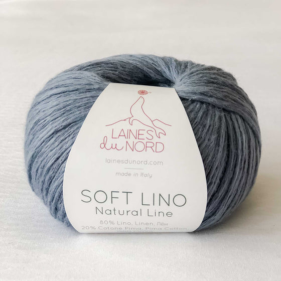 Laines Du Nord Soft Lino Yarn - No. 16 Steel Blue