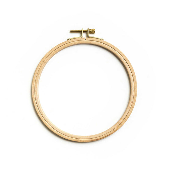round 6" wooden embroidery hoop
