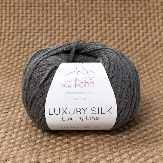 stone grey chainette silk yarn summer knits