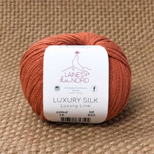 terracotta burnt orange colour yarn 100% silk