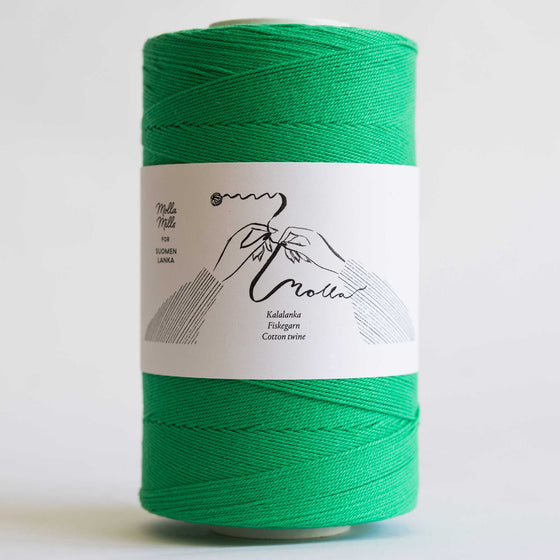 molla cotton twine tapestry crochet jade green