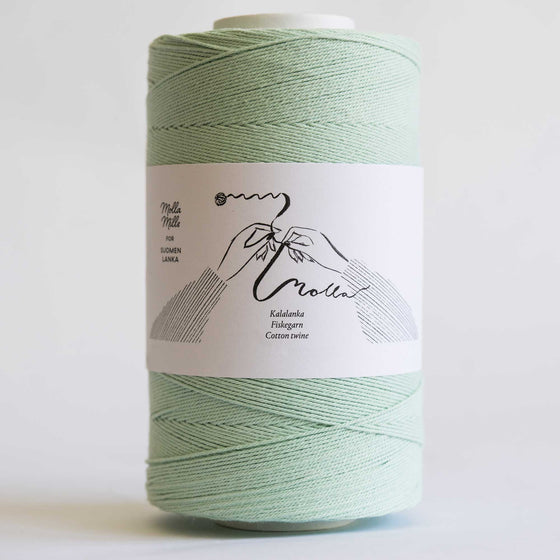 mint green molla cotton twine 12ply singapore tapestry crochet weaving warp macrame