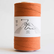  rusty red orange cotton yarn crochet lace macrame weaving warp thread